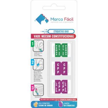 Imagem de Etiquetas Vade Mecum Constitucional OAB Marca Fácil
