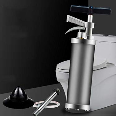 Imagem de Ferramenta de limpeza de drenagem, desentupidor de sanita insuflável potente desentupidor de drenagem desbloqueador de sanita pia de cozinha ferramenta de drenagem de esgoto