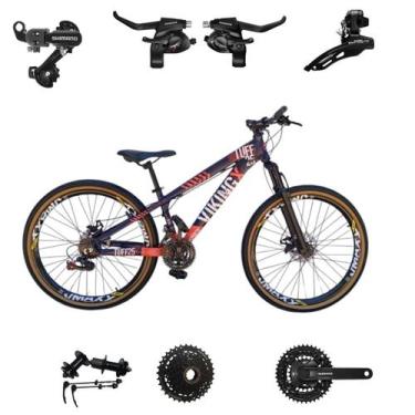 Imagem de Bicicleta Vikingx 24v Aro 26 Tuff 25 Aluminio Shimano Mtb Freeride Sus