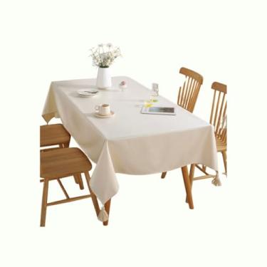 Imagem de Toalha de Mesa Retangular Oxford, 220x140cm, 4 Lugares, Cinza Claro, Estilo Clássico