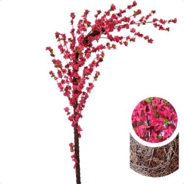 Imagem de Cerejeira Curvada Cores Árvore Artificial Sem Vaso - Flor de Mentirinh