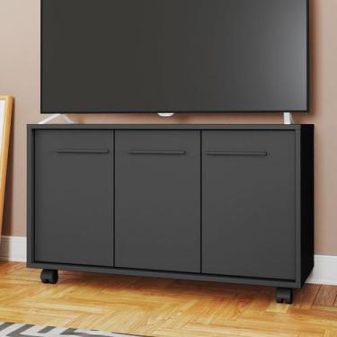 Imagem de Rack para TV Até 40 Polegadas 3 Portas Preto Br 113 - Brv, Preto