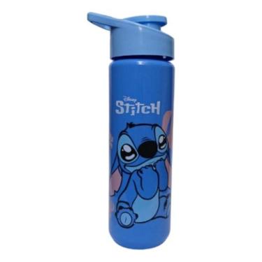 Imagem de Squeeze Garrafinha Stitch 700ml Plástico Cor Azul - Plasduran