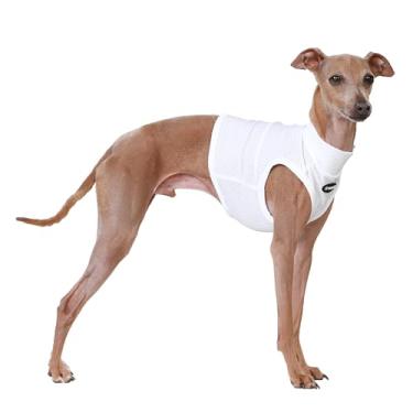 Imagem de D Doggy Star Italian Greyhound Clothes Summer Cooling Crop Top Camiseta Whippet para cães (GG, Coolcrop White)