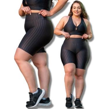 Imagem de Bermuda Feminina Plus Size Poliamida 3d Brilho Do 42 Ao 60 - Wild, G3