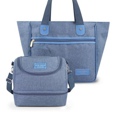 Imagem de Conjunto Bolsa Térmica E Bolsa Shopper Jacki Design Azul