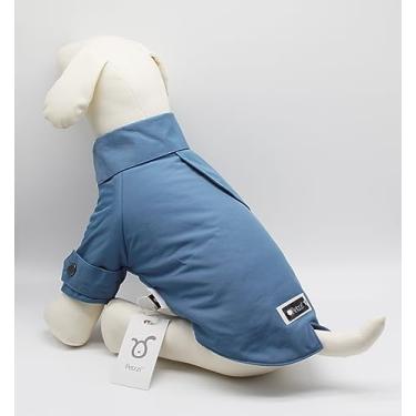 Imagem de Petzzi Casaco trench coat para cães e gatos - Theodore (Médio, azul)