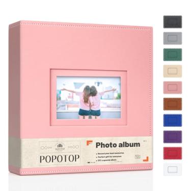 Imagem de popotop Álbum De Fotos 4X6 Com 300 Bolsos E Capa Dura Couro, Livro Pequeno 50 Páginas Para Família, Viagens, Casamento, Presentes Bebês