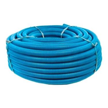 Imagem de Mangueira Corrugada Azul 25mm 3/4 Polegadas Rolo com 50 Metros Maesi