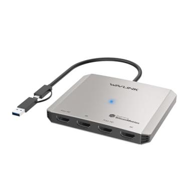 Imagem de WAVLINK Adaptador USB C para Quad HDMI 4K, estação de exibição dupla tripla com base USB A para HDMI, para Windows, Mac M1/M2/M3/M4, Thunderbolt, laptops USB-C