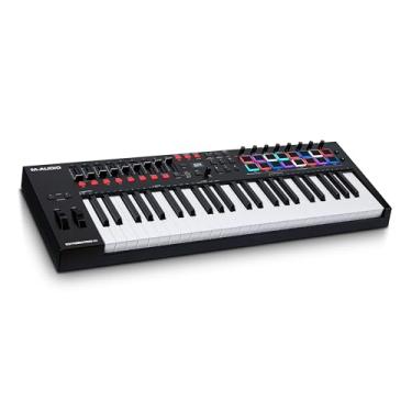 Imagem de M-AUDIO Oxygen Pro 49 - 49 Key USB MIDI Keyboard Controller With Beat Pads, MIDI-assignable Knobs, Buttons and Faders, and Native Instruments Sound Package (NKS Integration)