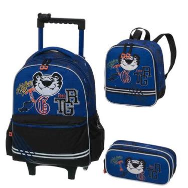 Imagem de Kit Escolar Tigor T. Tigre 2025 Com Mochila De Rodinhas + Lancheira + 