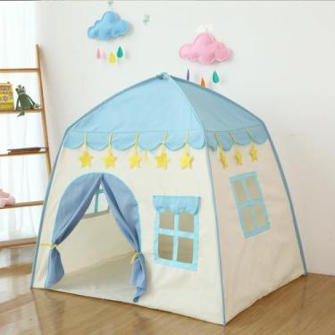 Imagem de Barraca Infantil Menino Tenda Cabana Crianca Azul foguete Barata, Azul