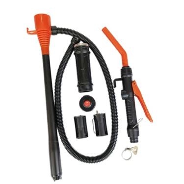 Imagem de Generic Ferramenta de troca de óleo, extrator de óleo, bomba de transferência de combustível multifuncional portátil controlável para barco, Preto, Laranja