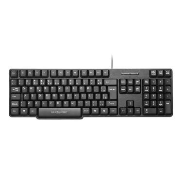 Imagem de Teclado Multilaser Padrao Slim ABNT2 Preto - TC213