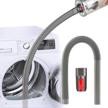 Imagem de RTop Kit de limpador de ventilação de secador compatível com aspirador de pó sem fio Dyson V7 V8 V10 V11 V12 V15 Gen5, removedor de fiapos de secador de mangueira flexível remove fiapos profundos