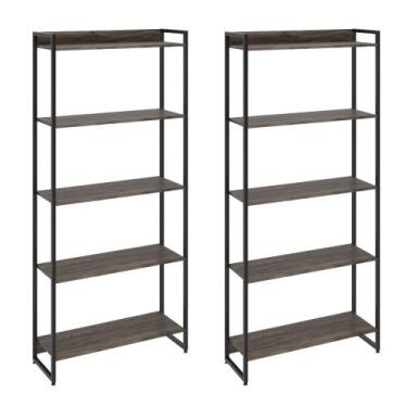 Imagem de Kit 2 Estantes Multiuso Industrial 5 Prateleiras Areta 186x80cm C01 Ca