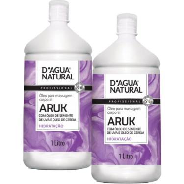 Imagem de Combo 2un óleo massagem  semente uva cereja 1lt dagua natural - D'Água