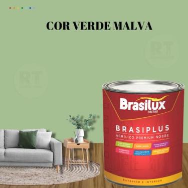Imagem de Tinta de Parede Verdes 800ml Brasiplus Fosca - BRASILUX, VERDE MALVA