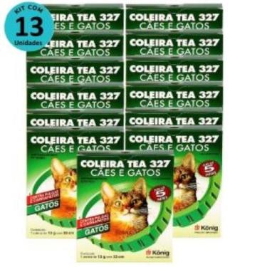 Imagem de Kit Coleira Contra Pulgas e Carrapatos TEA 327 Gatos König 13g Com 33c