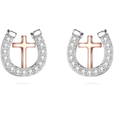 Imagem de Colar de coração country, colar com pingente de coração infinito, sapato de cavalo, com gravação "I Love You Forever", joia feminina country, Adjustable, Aço inoxidável, Sem pedra preciosa