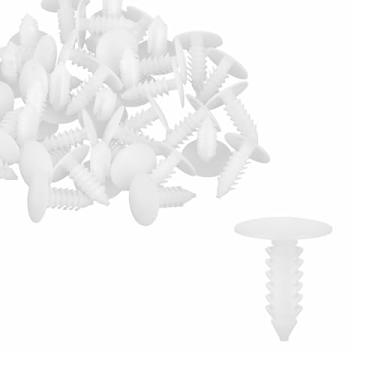 Imagem de INFINAUTO 40 peças de 4,5 mm de diâmetro de furo de plástico parafusos rebites fixadores rebites guarnição painel retentor clipes brancos para design elegante de carro