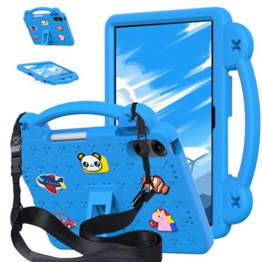 Imagem de YRH Capa para tablet Onn 12.1 Pro 2024 (modelo 100146663), capa infantil de EVA com alça para tablet Walmart Surf Onn de 12,1 polegadas, azul