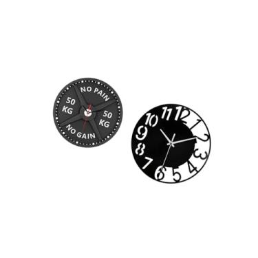 Imagem de IEUDNS Relógio de Parede Acrílico Decorativo Silencioso Fácil Simples Redondo Grande Relógio de Parede para Academia em Casa Musculação Treino Levanta