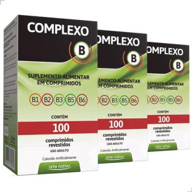 Imagem de Kit 3 Complexo B 300 Comprimidos Vitaminas B1 B2 B3 B4 B5 B6 Vitaminas