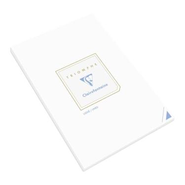 Imagem de Clairefontaine Triomphe Tablete de papel para escrever em branco, A4, 90 g, 50 folhas, branco
