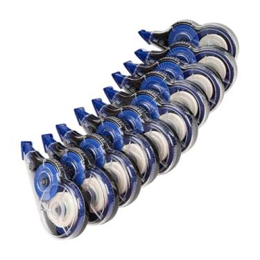 Imagem de MotiveTech 10x Fita Corretiva com Dispensador Errado Resistente a Rasgos Limpeza Rápida Fácil de Usar, Preto