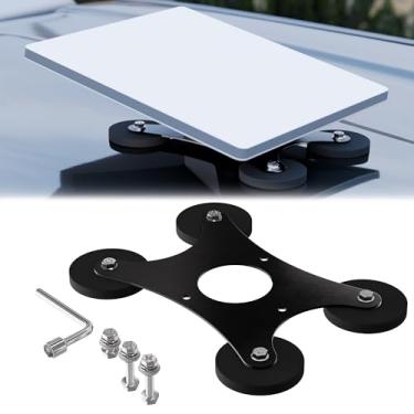 Imagem de DAIERTEK Starlink Mini Suporte magnético para carro - Kit de montagem de teto de liberação rápida ultra forte de 99,8 kg, rotação de 360°, sem furadeira, suporte magnético universal para carro