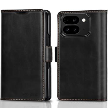 Imagem de KEZiHOME Capa para Google Pixel 10 Pro Fold, capa carteira de couro genuíno com compartimento para cartão [bloqueio RFID] suporte magnético Filio capa protetora para celular para Pixel 10 Pro Fold