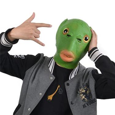 Imagem de Voyiparty Green Fish Mask Funny Halloween Masks Silly Stupid Animal Rubber Mask Full Head Fancy Dress Party Cosplay
