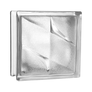 Imagem de Tijolo de Vidro 19 x 19 x 8 cm Estrela Dupla Fosca Incolor 06 Unidades