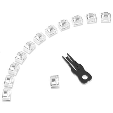 Imagem de NataLink 12 peças de bloqueio de porta RJ45 com 1 chave, bloqueador de porta/poeira RJ45, tampa de proteção contra poeira RJ45, plugues de porta fêmea, dispositivos compatíveis com porta RJ45