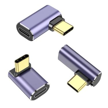 Imagem de Vanjua Pacote com 3 acopladores USB C, extensor adaptador USB tipo C fêmea para fêmea compatível com Thunderbolt 4/3, suporta carregamento de até 240 W, transferência de dados de 40 Gbps e vídeo 8K a
