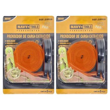 Imagem de KIT 2 Cintas Catraca Carga Reforçada Suporta até 700 Kg 1Polelagada x 