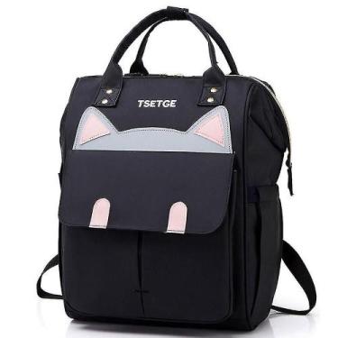 Imagem de Mochilas bolsa múmia mochila casual de grande capacidade preta - HUOGU