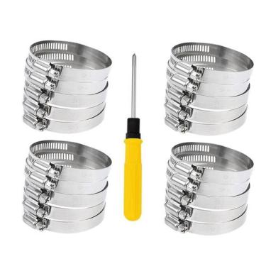 Imagem de Braçadeira de mangueira de piscina de aço inoxidável ajustável Braçade