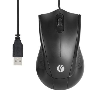 Imagem de Mouse VCOM USB 1200 DPI com fio e cabo de 1,8 m para Windows
