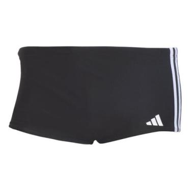 Imagem de Sunga Adidas 3 Listras Masculina, Grafite, Branco, G