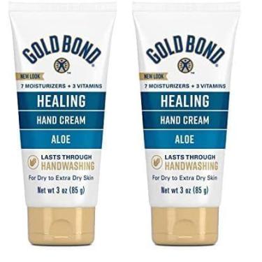 Imagem de Creme para mãos Gold Bond Healing com aloe para pele seca, pacote com 