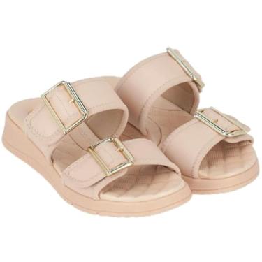 Imagem de Tamanco Anabela Fivela Cor:Rosê;Tamanho:38