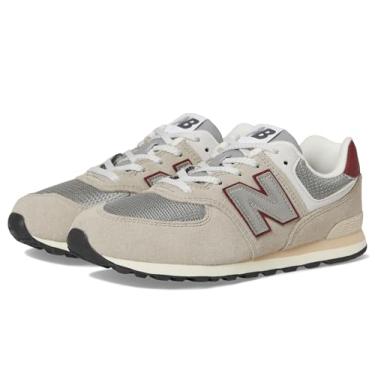 Imagem de New Balance Tênis masculino 574 V1 com cadarço, Pedra árida/vinho monarca, 16