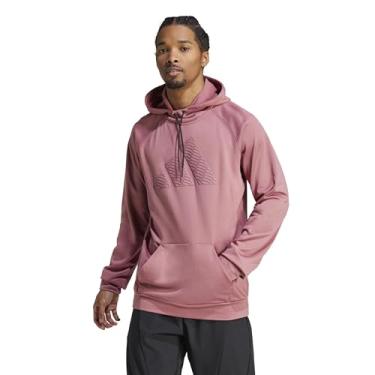 Imagem de adidas Moletom masculino com logotipo grande Game and Go Training, Crimson pré-amado, Crimson pré-amado, M