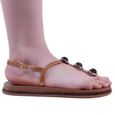 Imagem de Rasteirinha Feminina Zariff Pr156 Bronze, 35