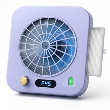 Imagem de KmaxShip Cordless Nail Dust Collector Rechargeable, 4300RPM High-Speed Wireless Nail Dust Vacuum Extractor with 45 Speeds & Reusable Filter for Nail Tech, Home Salon Manicure Pedicure