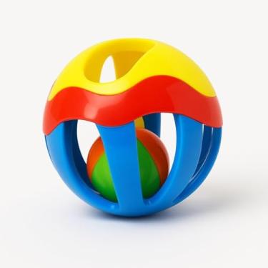 Imagem de Bolinha Sonora Brinquedo Educativo Para Bebês Ball Cute Bola colorida Para bebe 2 a 6 meses