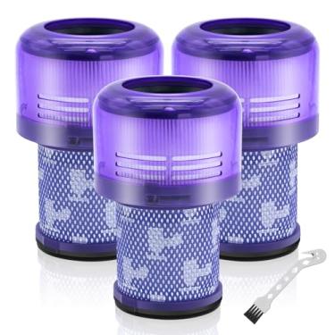 Imagem de Pacote com 3 filtros de vácuo V12 de substituição para filtro de aspirador de pó sem fio Dyson V12 Detect Slim, V12 Slim, SV30, SV34, SV35, compare com a peça 971517-01 (não para SV12)